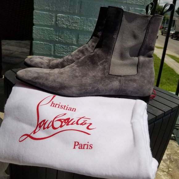 Christian Louboutin Men’s Suede Flat Boot Size 44 main image 4